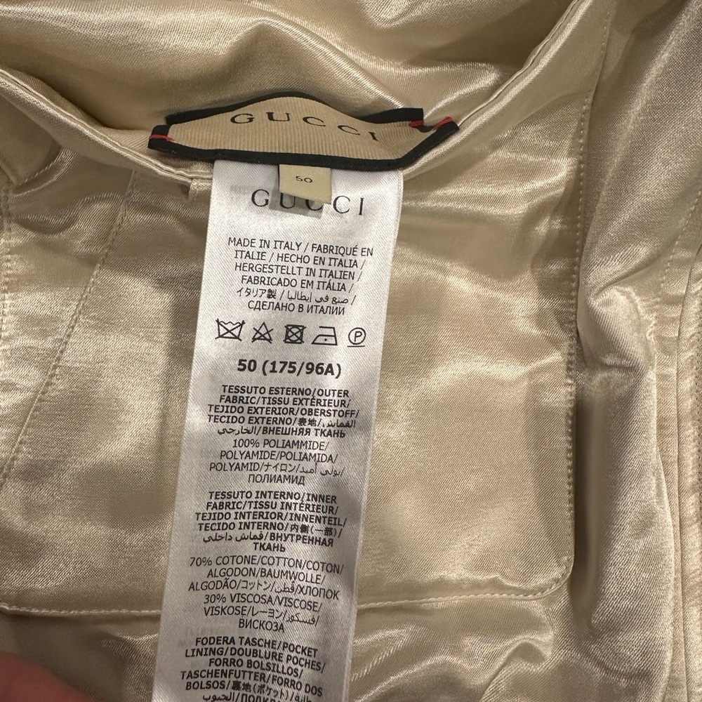 Gucci Nylon canvas reversible zip jacket Sz 50 - Picture 8 of 12